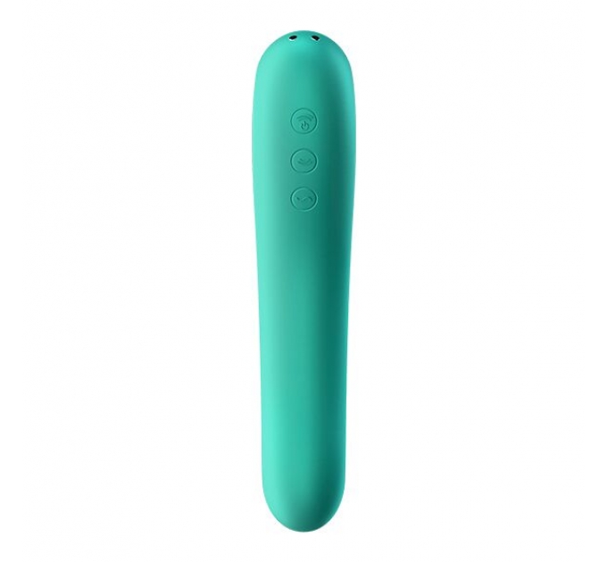 Вакуумный вибратор Satisfyer Dual Kiss Green