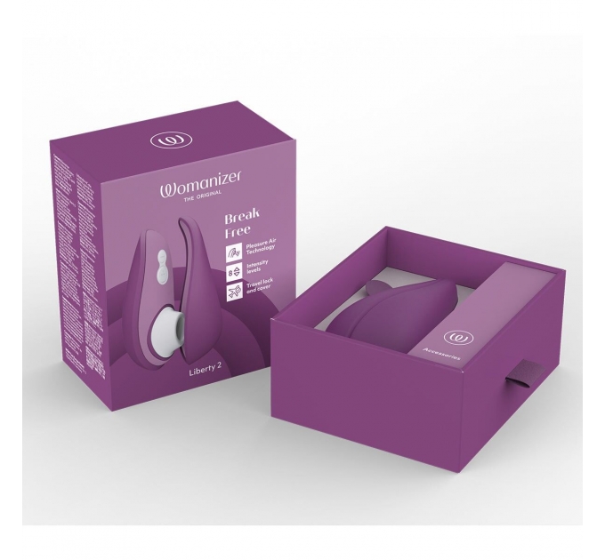 Вакуумный клиторальный стимулятор Womanizer Liberty 2 Purple