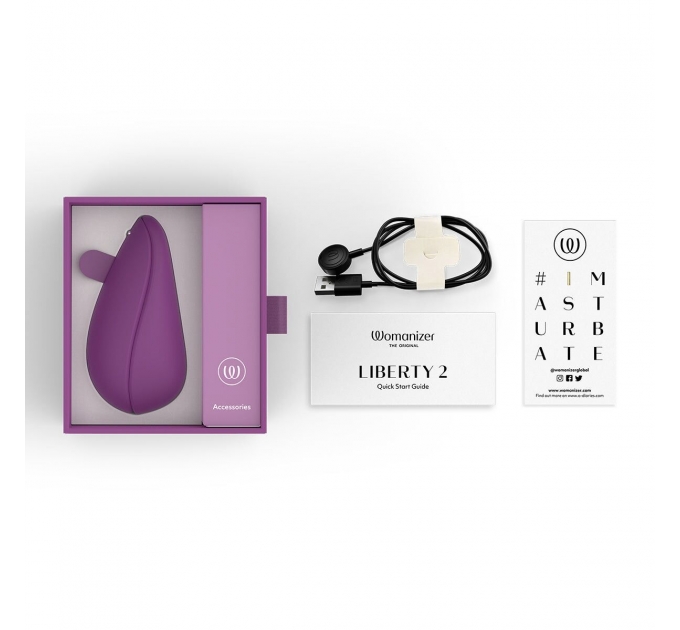 Вакуумный клиторальный стимулятор Womanizer Liberty 2 Purple