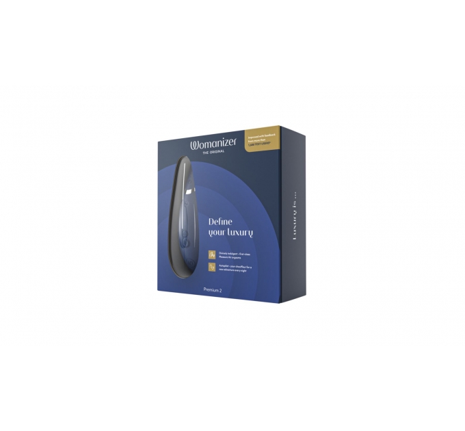 Вакуумный клиторальный стимулятор Womanizer Premium 2 - Blueberry