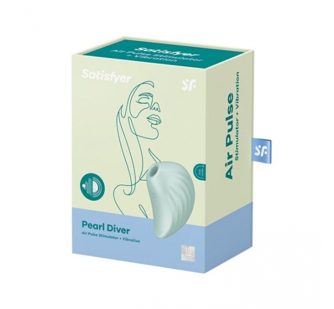 Вакуумный клиторальный стимулятор Satisfyer Pearl Diver Mint