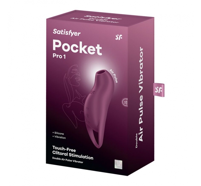 Вакуумный клиторальный стимулятор с вибрацией Satisfyer Pocket Pro 1 Purple