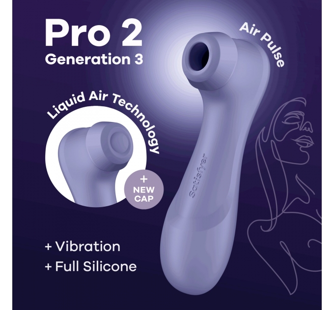 Вакуумный клиторальный стимулятор Satisfyer Pro 2 Generation 3 with Liquid Air Lilac