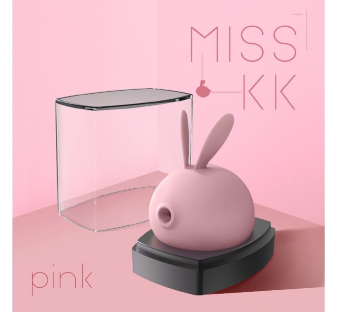 Вакуумный клиторальный стимулятор с вибрацией KisToy Miss KK Pink