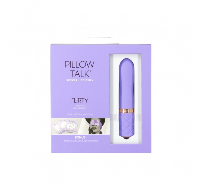 Роскошный вибратор PILLOW TALK - Special Edition Flirty Purple с кристаллом Сваровски