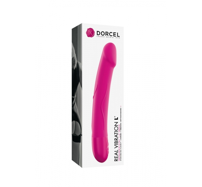 Мега вибратор Dorcel Real Vibration L Magenta с двумя моторами