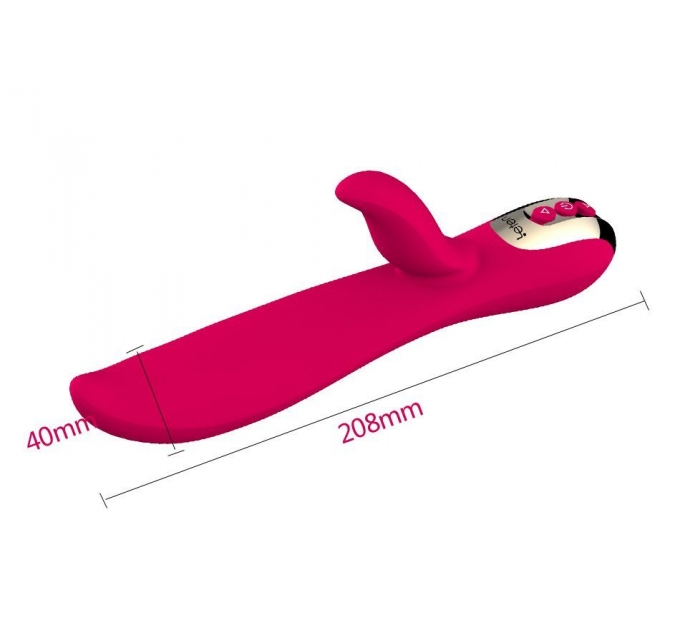 Волновой вибратор с подогревом Leten Tongue Wave Vibrator, мягкий кончик, волновой массаж