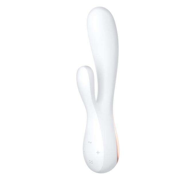 Смарт-вибратор кролик Satisfyer Mono Flex White, 2 мотора, управление через интернет