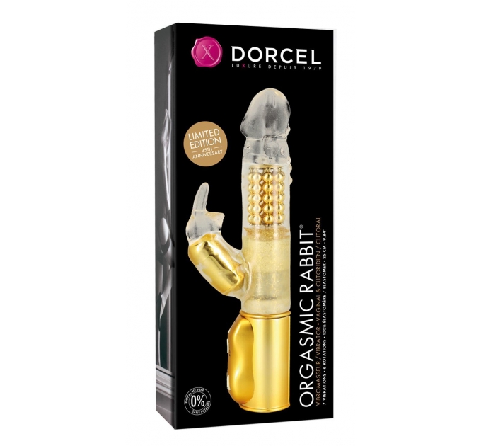 Вибратор-кролик Dorcel Orgasmic Rabbit Gold с жемчужным массажем