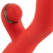 Вибратор-кролик с флоггером LOCKINK SEVANDA Whip Vibrating Massage Wand - Red & Green