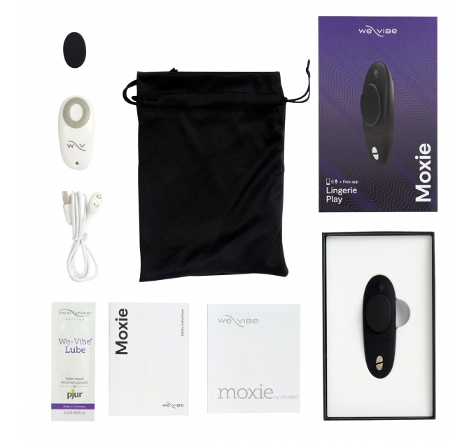 Вибратор в трусики We-Vibe Moxie Satin Black с пультом ДУ