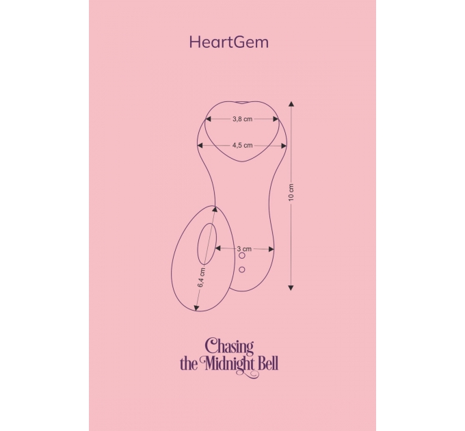 Вибромассажер FairyGasm HeartGem blue