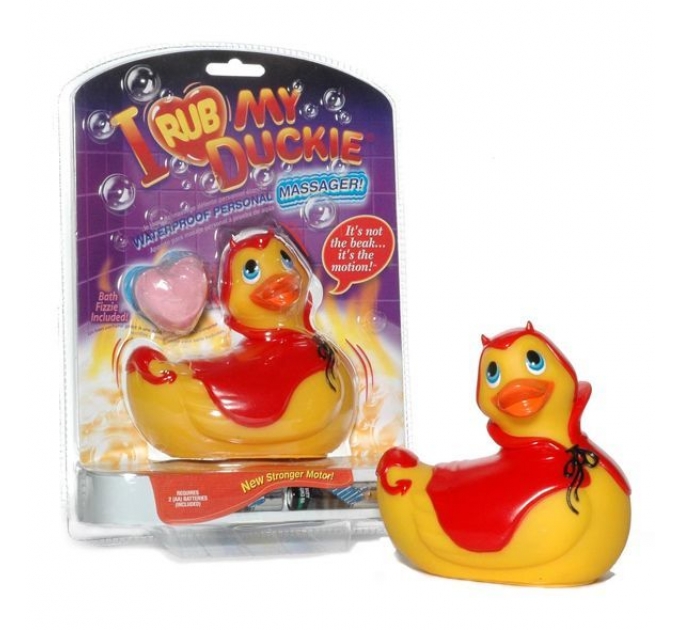 Вибромассажер уточка I Rub My Duckie - Red Devil (BIG)