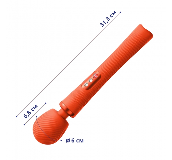 Вибромассажер Fun Factory VIM Vibrating Wand sunrise orange, супермощный и легкий, до 6 часов работы