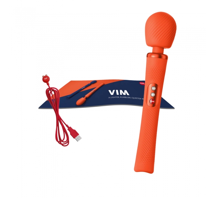 Вибромассажер Fun Factory VIM Vibrating Wand sunrise orange, супермощный и легкий, до 6 часов работы