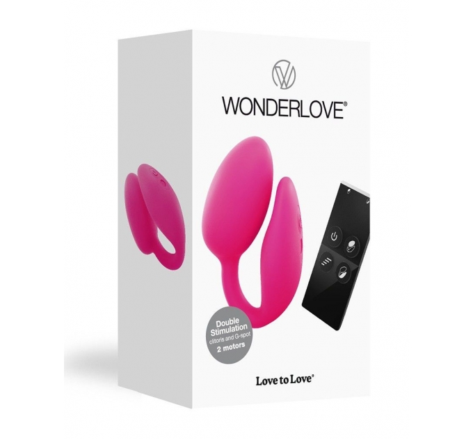 Виброяйцо с клиторальной стимуляцией Love To Love Wonderlove с пультом ДУ, можно под одежду