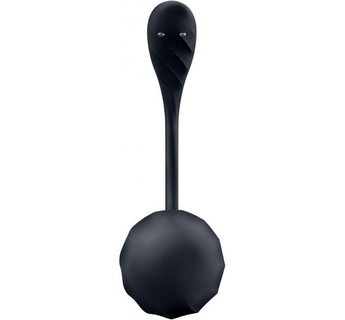 Виброяйцо Satisfyer Ribbed Petal Connect App Black