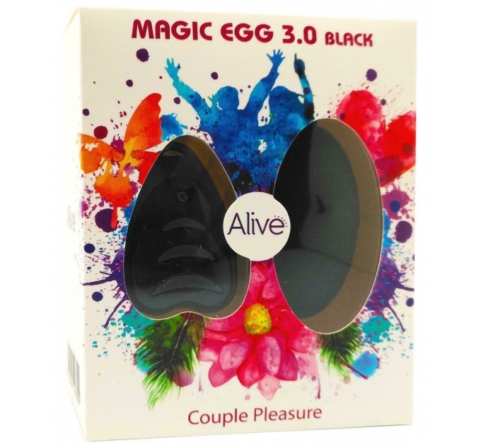 Виброяйцо Alive Magic Egg 3.0 Black с пультом ДУ, на батарейках