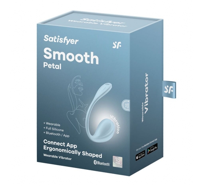 Виброяйцо Satisfyer Smooth Petal Connect App Mint