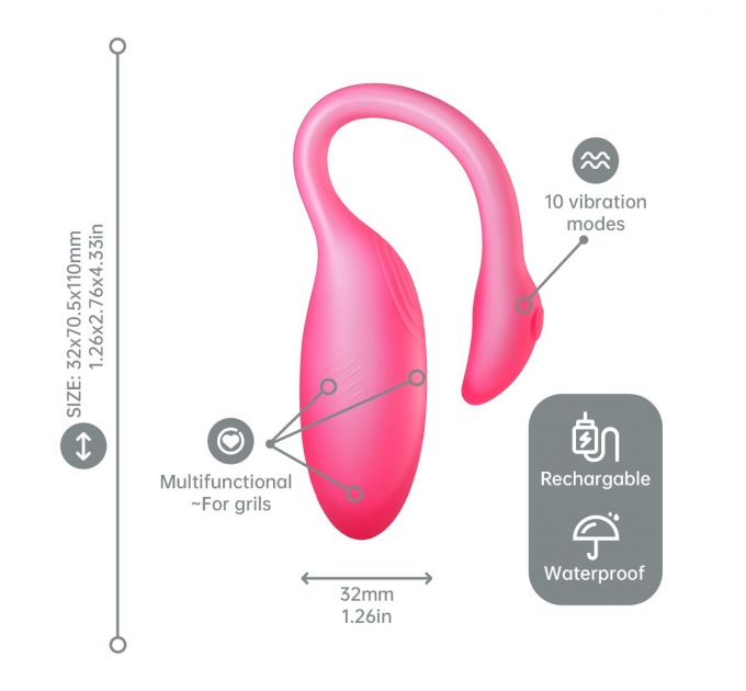 Смарт-виброяйцо Magic Motion Flamingo Max Pink