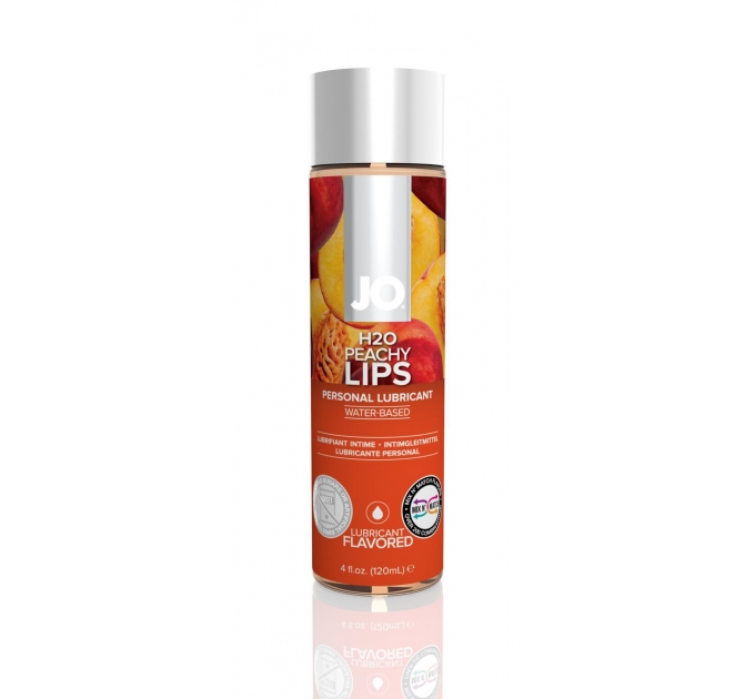 Смазка на водной основе System JO H2O - Peachy Lips (120 мл) без сахара, растительный глицерин