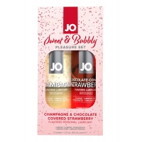 Набор лубрикантов System JO Sweet&Bubbly – Shampagne & Chocolete Covered Strawberry (2×60 мл)